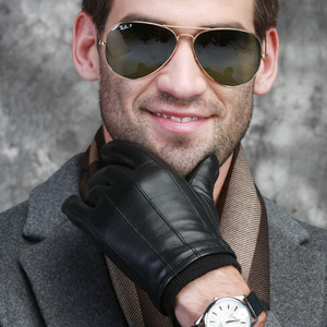 Guantes de piel de oveja para hombre, de seguridad, para conducir, al por mayor - Product Image 3