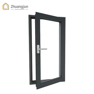 Custom Aluminium Double Glass Single Leaf Swing Door