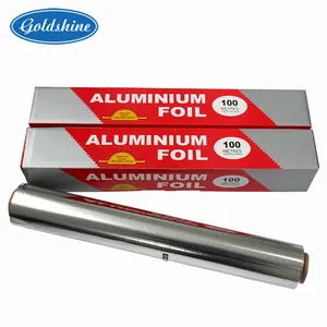 8011 Katering Rumah Tangga Kelas Makanan Kustom Aluminium Foil Roll untuk Kemasan Makanan Memasak Barbekyu Beku