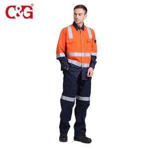 Giacca e Pantaloni Ignifughi Arancioni Abbigliamento da Lavoro 150g/m Nomex e Lenzing FR Misto - Product Image 4