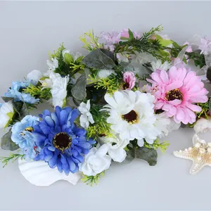 Fashion Sunflower Artificial Flower Crown Wedding Hair Band