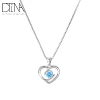 DTINA 925 Sterling Silber Anhänger Herz Design Halskette für Damen