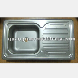 Au-dessus du Comptoir En Acier Inoxydable Simple Bol <span class=keywords><strong>Évier</strong></span> De Cuisine Avec Égouttoir GR-648 - Product Image 2