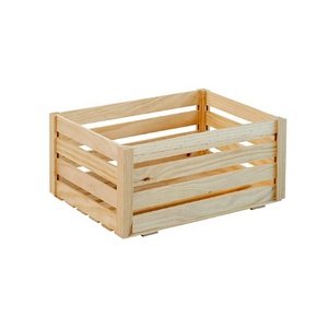Fruit Box Wood Fruit Box Luckywind Large Natural Wooden Crate Kitchen Storage Fruit Basket Gift Hamper Box