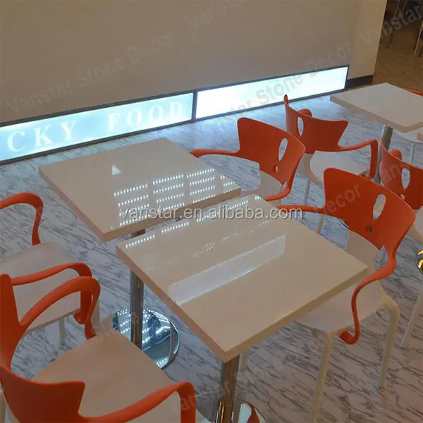 간단한 디자인 대리석 커피용 탁자, 대중음식점 테이블 및 의자 스테인리스 다리