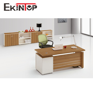 Classico moderno in legno mobili da ufficio grande L forma di lavoro Executive scrivania da ufficio - Product Image 3