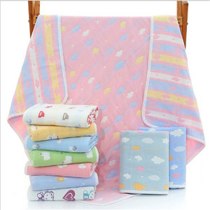 Mousseline Bébé Couverture Enfants 6 Couches Gaze Coton Doux Anti-Coup Couette Nouveau-Né Infantile Swaddle Serviette Enfants Serviette <span class=keywords><strong>De</strong></span> Bain - Product Image 4