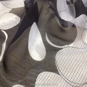 Großhandel 100% reine Seide <span class=keywords><strong>Chiffon</strong></span> Stoff bedruckte Seidenstoffe - Product Image 5