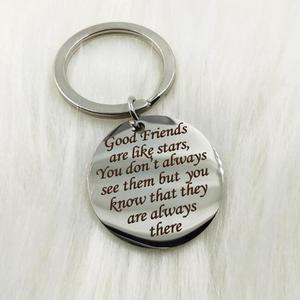 Migliori Amici del Regalo Della Catena Chiave-Buoni amici come le stelle <span class=keywords><strong>non</strong></span> sempre vedere loro, ma sono sempre ci in acciaio inox catena chiave - Product Image 1