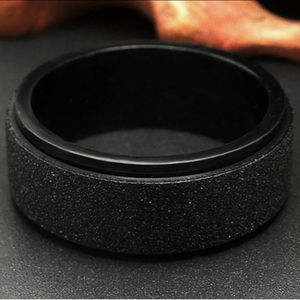 Retro <strong>Spinner</strong> <strong>Ring</strong> <strong>Men's</strong> Jewely Stock Wholesale 8mm Stainless Steel <strong>Ring</strong> <strong>Mens</strong> Black Band Matte <strong>Rings</strong> OEM/ODM - Product Image 4