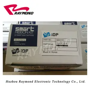 IDP Inteligente 650740 SIADC-S-K Preto Monocromático Ribbon Kit - 1200 impressões, para smart 30s 50s 50d impressora de cartão de identificação
