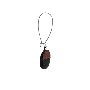Nueva llegada del color del doble de madera cuelga los pendientes marrón y negro mixta <span class=keywords><strong>disco</strong></span> redondo de madera pendientes de <span class=keywords><strong>aro</strong></span> - Product Image 4