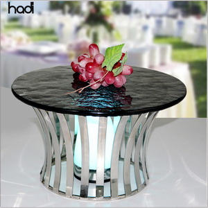 Présentoir de banquet en métal de luxe, support rond pour restaurant, lampe led, classe, <span class=keywords><strong>Buffet</strong></span> - Product Image 1