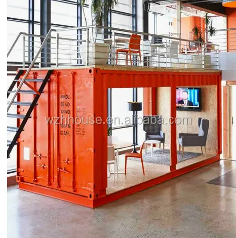 An Outside The Box Office With A Waiting Room Inside A Shipping Container