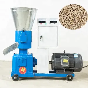 Máquina de fabricación de pellets de madera de troquel plano para aserrín, madera, cáscara de maní, grano, grano, arroz, trigo, paja, tallo