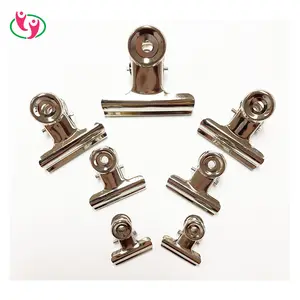 22mm 31mm 38mm 50mm 63mm 75mm Silver Color Strong Metal Bulldog Clip