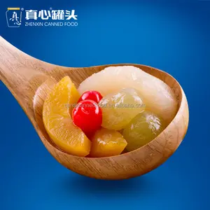 Zhenxin ค็อกเทลผลไม้กระป๋องสดในน้ำเชื่อม1680G เชอร์รี่/ลูกแพร์/องุ่น/พีช