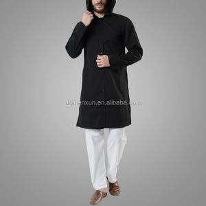 De algodón de los hombres con capucha tops hombres islámicos ropa más árabe túnica - Product Image 2