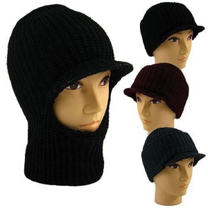 <span class=keywords><strong>Passamontagna</strong></span> Invernale Unisex Economico Multiuso in Acrilico con 1 Foro e Logo Personalizzato, Cappello Lavorato a Maglia con Visiera per Uomo - Product Image 2