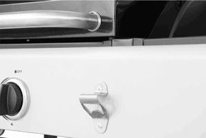 Parrilla multifunción de 2 quemadores y quemador lateral de hierro fundido, para cocinar carbón y Gas - Product Image 5