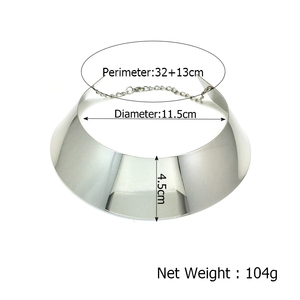 Tutto il Metallo Coppie Punk Del Choker Per Le Donne di Grandi set di Gioielli Maxi <span class=keywords><strong>Collana</strong></span> di Dichiarazione Del Collare - Product Image 6