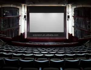 Оптовая продажа, матовый белый 3D эффект, моторизованный большой экран для проекции фильма для кинотеатра