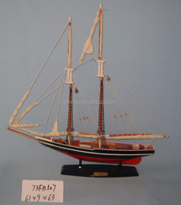 Modèle de <span class=keywords><strong>bateau</strong></span> à voile en bois rouge 2 ensembles 60cm <span class=keywords><strong>BLUENOSE</strong></span> modèle de <span class=keywords><strong>bateau</strong></span> célèbre du Canada - Product Image 2