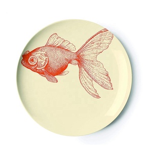 De impresión personalizado barato océano de placa <span class=keywords><strong>Serie</strong></span> eco caballo de mar de melamina de sealife ensalada placa OEM cena de melamina placas en línea - Product Image 5