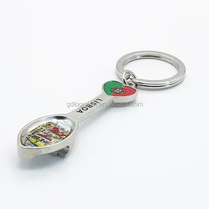NEW Portugal logo custom keychain spoon shaped souvenir metal decorative spoon keychain