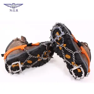 Wholesale 12 Teeth High Quality Tensile Strength Rubber Climbing Crampons for antislip and walking on snow ice