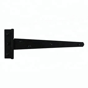 Charnière de fenêtre en fer forgé noir robuste, antirouille, en zinc, charnière décorative pour abri de jardin, charnière de porte, charnière à sangle - Product Image 4