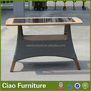 Cuatro plazas mesa de <span class=keywords><strong>comedor</strong></span> de ratán mimbre muebles de jardín de madera de <span class=keywords><strong>teca</strong></span> al aire libre - Product Image 3