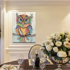 COOLEVE Peinture diamant 5D en résine à faible MOQ, motifs spéciaux, peinture diamant éclatante, hibou animal pour décoration murale - Product Image 3
