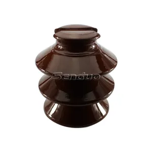 ฉนวนเซรามิกพอร์ซเลนแบบขาเสียบสีน้ำตาล 20kv VHD-20 สำหรับสายไฟบนเสา - Product Image 1