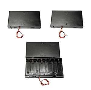 ON/OFF Anahtarı Kapak Ile 8x1.5 V AA hücre (<span class=keywords><strong>UM</strong></span>-3 * 8) pil Tutucu Pil Kutusu Pil Kutusu Siyah Kırmızı Tellere ile - Product Image 1