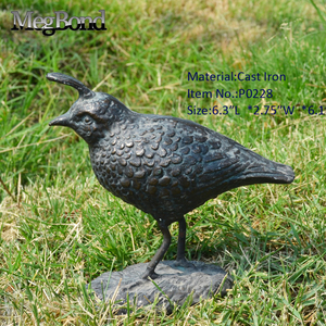 Statuetta decorativa da giardino in ghisa, in metallo statuetta di piccolo uccello - Product Image 2