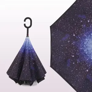 Neue heiße Erfindung Werbe geschenke Kazbrella Umbrella Upside Down Inverted Umbrella