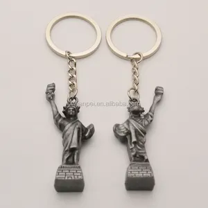 3D USA New York Statue Of Liberty Keyring Metal Carabiner Tourist Souvenir Keychain