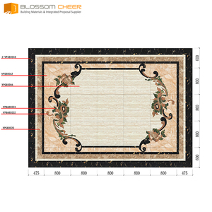 Personnalisé Chine poli vitrage porcelaine Carreaux De Sol Fleur Conception populaire en espagne - Product Image 5