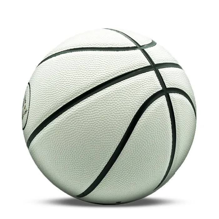 Basketball classic white indoor/outdoor game ball black street basketball