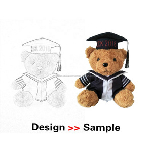 New Custom Farcito Morbido Giocattolo Animale Forma Brown Peluche Teddy Orso <span class=keywords><strong>Con</strong></span> <span class=keywords><strong>Gli</strong></span> <span class=keywords><strong>Occhiali</strong></span> - Product Image 2