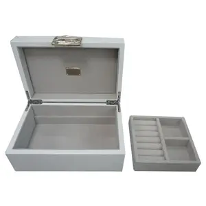 Uxury-caja de madera para guardar joyas, organizador de almacenamiento hecho a mano multifunción para viajes, venta al por mayor