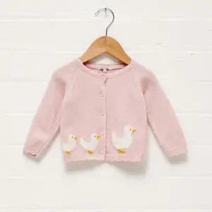 Bambino Della Ragazza Cardigan Rosa, Le Ragazze in Maglia Cardigan