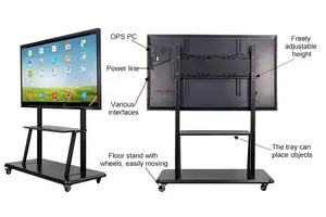 65 Interactive Whiteboard Multi-Interactive 32 43 49 55 65 70 75 85 98 Inch LED Touch Screen Infrared Whiteboard With Built-In Computer Screen