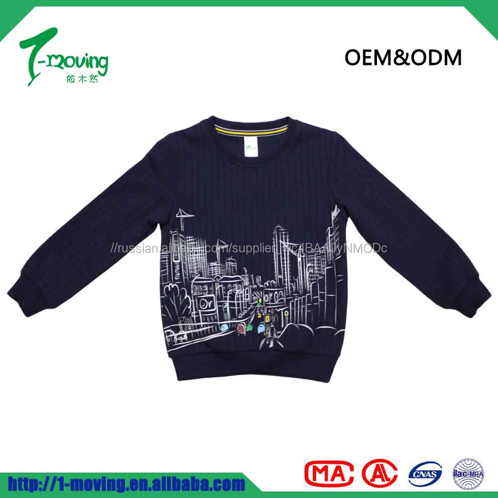 Футболки оптом из Китая Дети Осень с длинным рукавом Пользовательские печати Теплые футболки