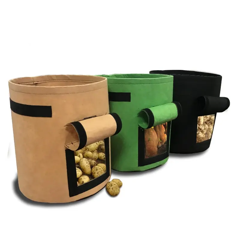 Macetero para cultivo de patatas, bolsa de contenedor para plantación de verduras, jardinería, maceta gruesa para jardín