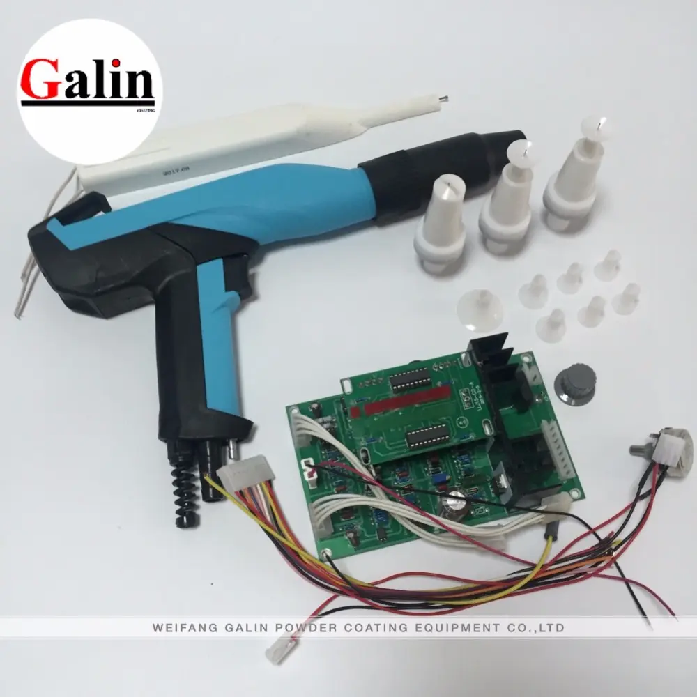 Electrostatic Powder coating machine manual spray gun with cascade and PCB