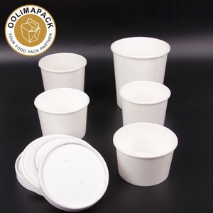 contenedor De Papel caliente y fría con ventilación tapa plana, comercio al por mayor recipiente de comida <span class=keywords><strong>para</strong></span> <span class=keywords><strong>llevar</strong></span> - Product Image 1