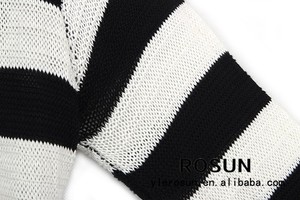 <span class=keywords><strong>blanc</strong></span> à rayures de couleur noire à <span class=keywords><strong>long</strong></span> <span class=keywords><strong>cardigan</strong></span> longueur - Product Image 6