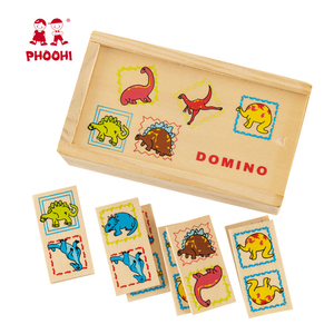 28 pièces de dominos éducatifs pour enfants, blocs de dominos en <span class=keywords><strong>bois</strong></span>, jouet pour enfants de 2 ans et plus - Product Image 3